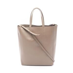 Celine Vertical Cabas Tote Bag Beige Tan Leather